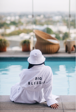 Load image into Gallery viewer, EAT PRAY HUSTLE "BIG BLESSED" TRAVEL ROBE (UNISEX) - WHITE