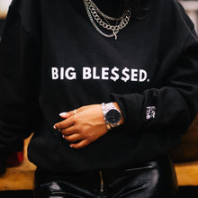 Load image into Gallery viewer, &quot;BIG BLESSED&quot; CREW NECK (UNISEX) - BLACK
