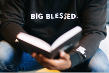 Load image into Gallery viewer, &quot;BIG BLESSED&quot; CREW NECK (UNISEX) - BLACK
