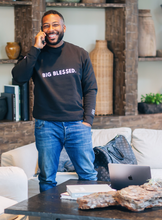 Load image into Gallery viewer, &quot;BIG BLESSED&quot; CREW NECK (UNISEX) - BLACK
